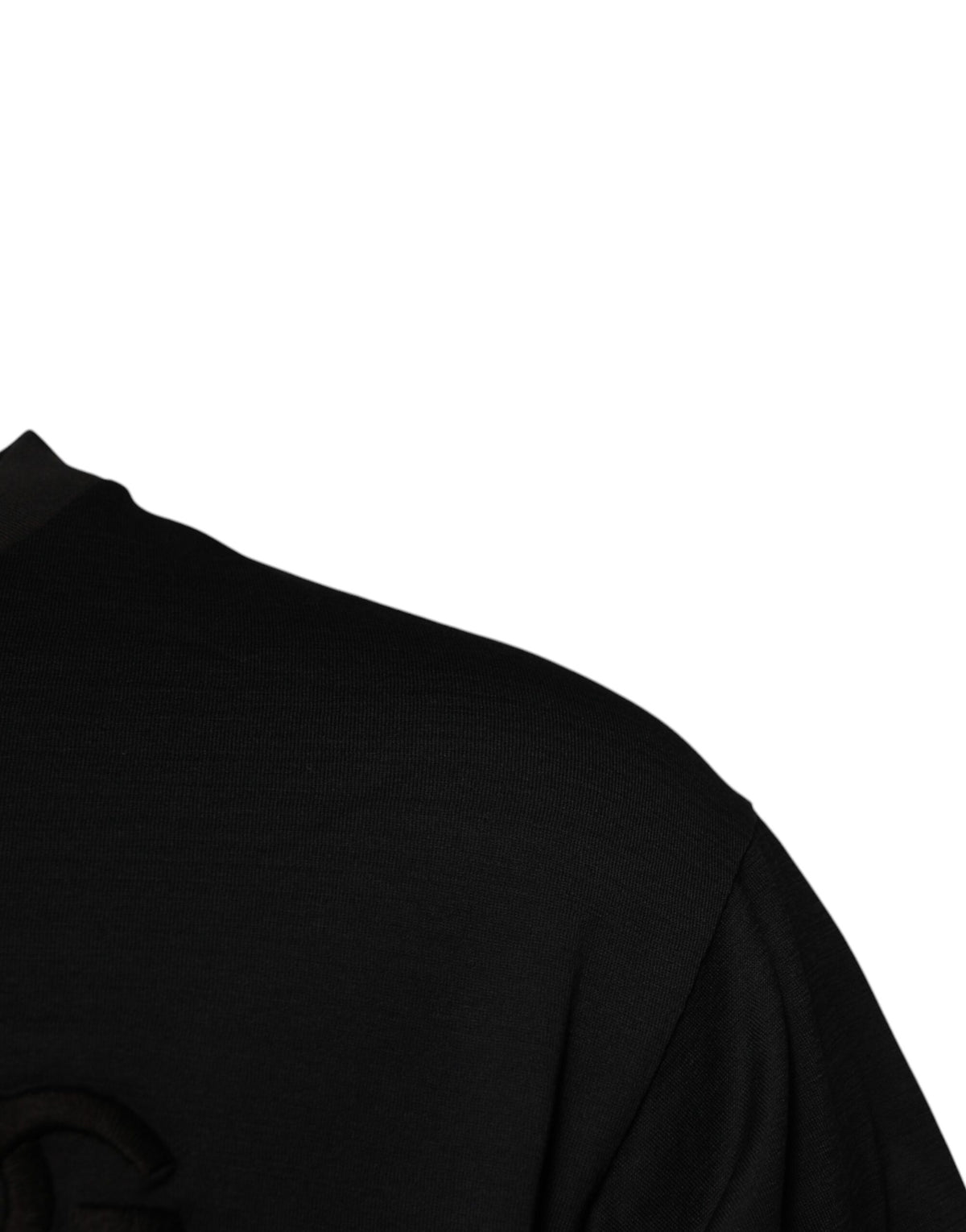 T-shirt à col rond en coton noir avec logo DG de Dolce &amp; Gabbana