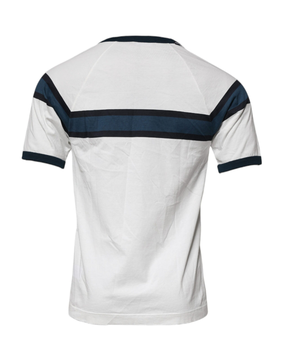 T-shirt homme à col rond en coton avec imprimé du logo blanc de Dolce &amp; Gabbana