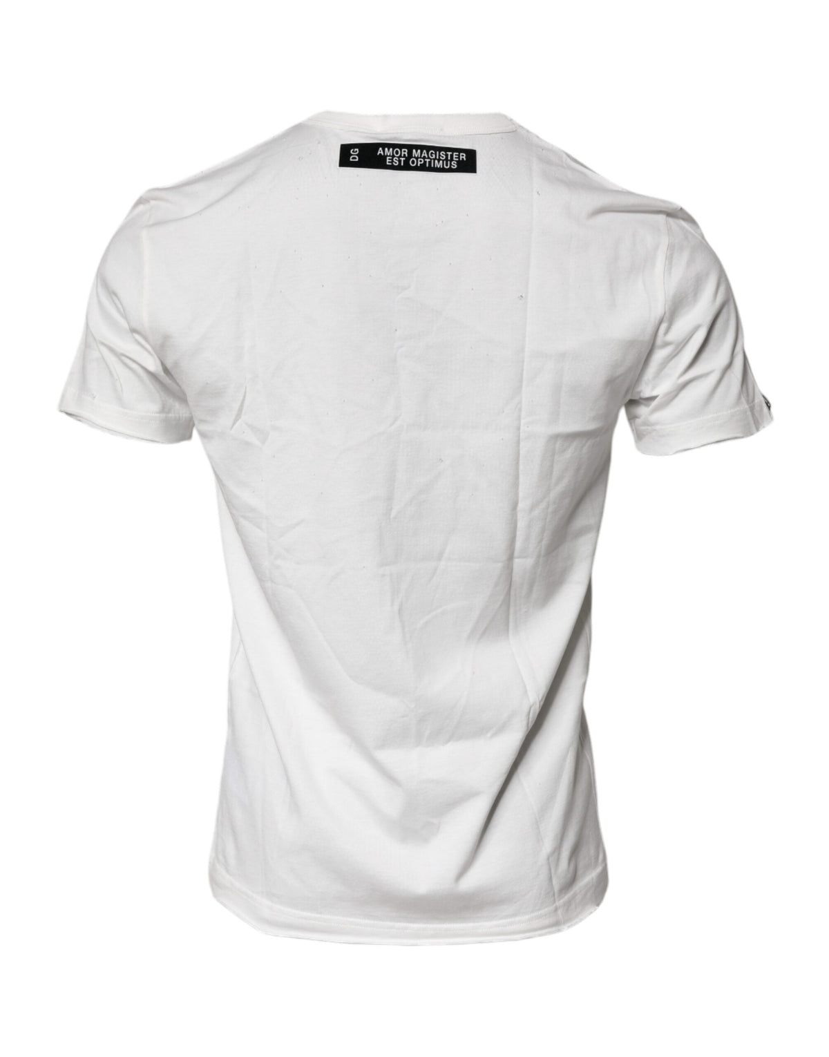 T-shirt en coton à col rond blanc avec imprimé graphique de Dolce &amp; Gabbana