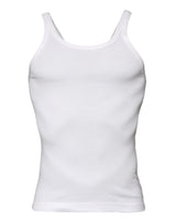 Débardeur Dolce &amp; Gabbana en coton ivoire, sans manches, avec col rond.
