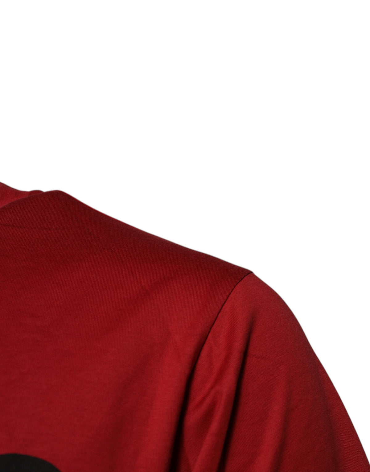 T-shirt en coton à col rond avec logo DG rouge de Dolce &amp; Gabbana