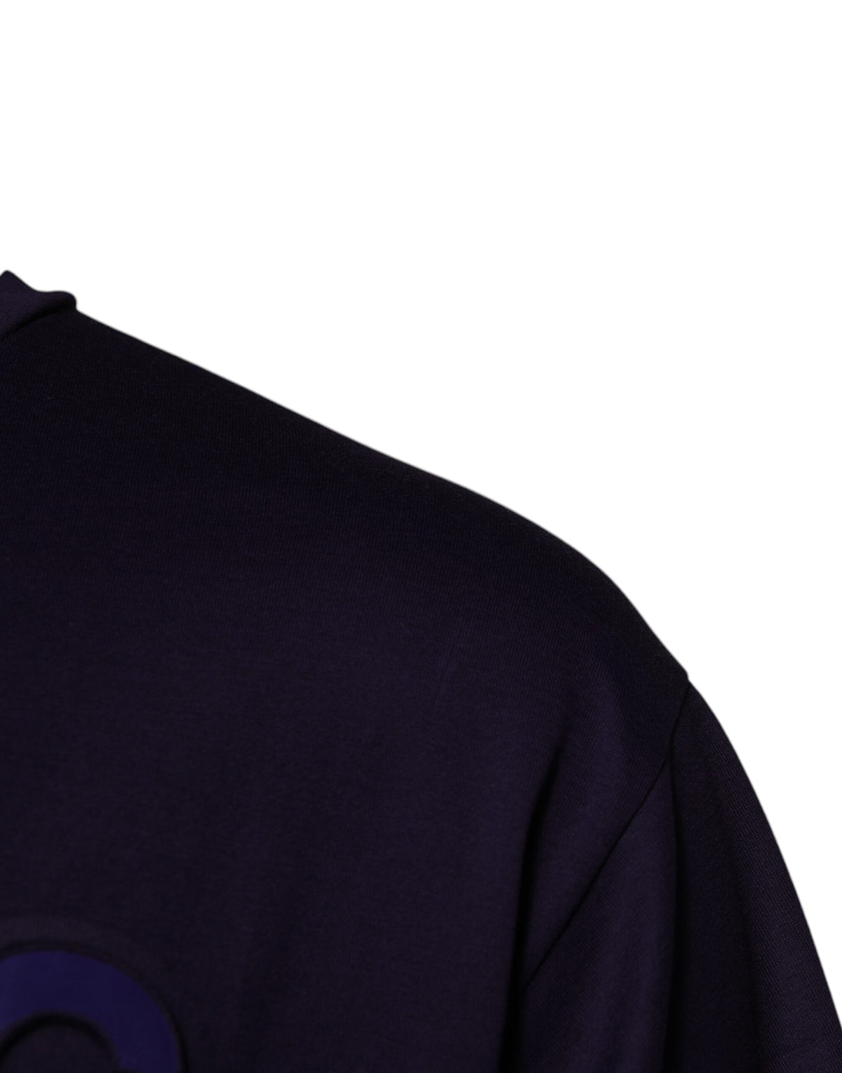 T-shirt à col rond en coton bleu marine avec logo DG de Dolce &amp; Gabbana