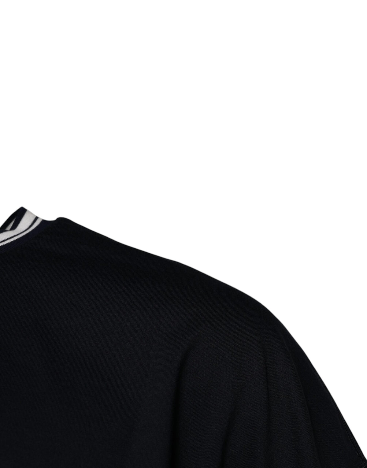 T-shirt en coton à col rond avec couronne et logo bleu foncé de Dolce &amp; Gabbana
