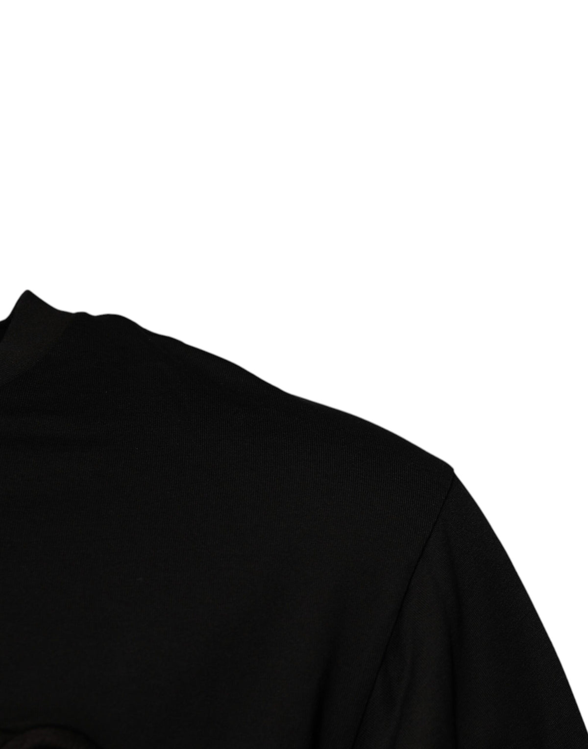 T-shirt à col rond en coton noir avec logo DG de Dolce &amp; Gabbana