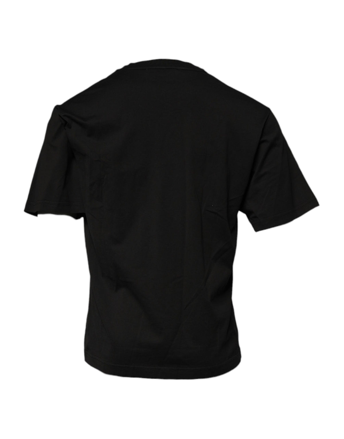 T-shirt à col rond en coton noir avec logo DG de Dolce &amp; Gabbana