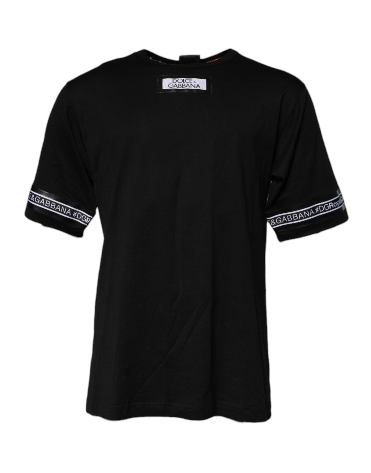T-shirt Dolce &amp; Gabbana noir en coton à col rond #DGMILLENNIALS