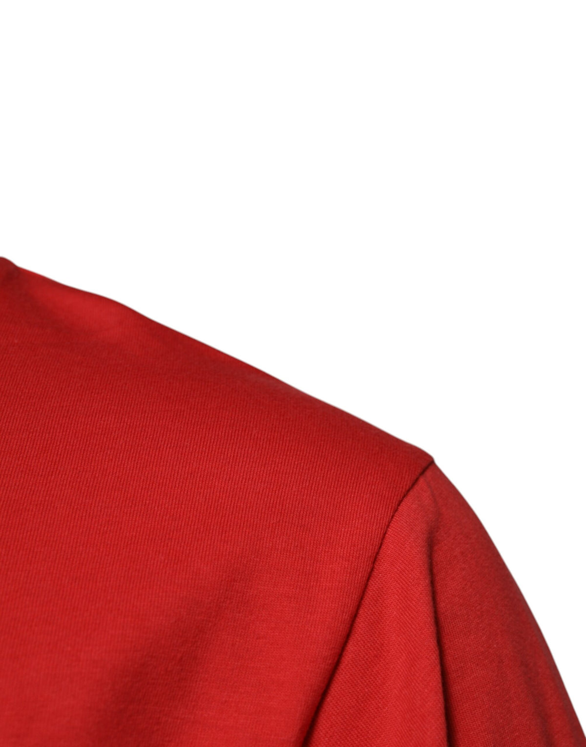 T-shirt en coton à col rond avec patch logo DG rouge de Dolce &amp; Gabbana