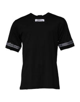 T-shirt Dolce &amp; Gabbana noir en coton à col rond #DGMILLENNIALS