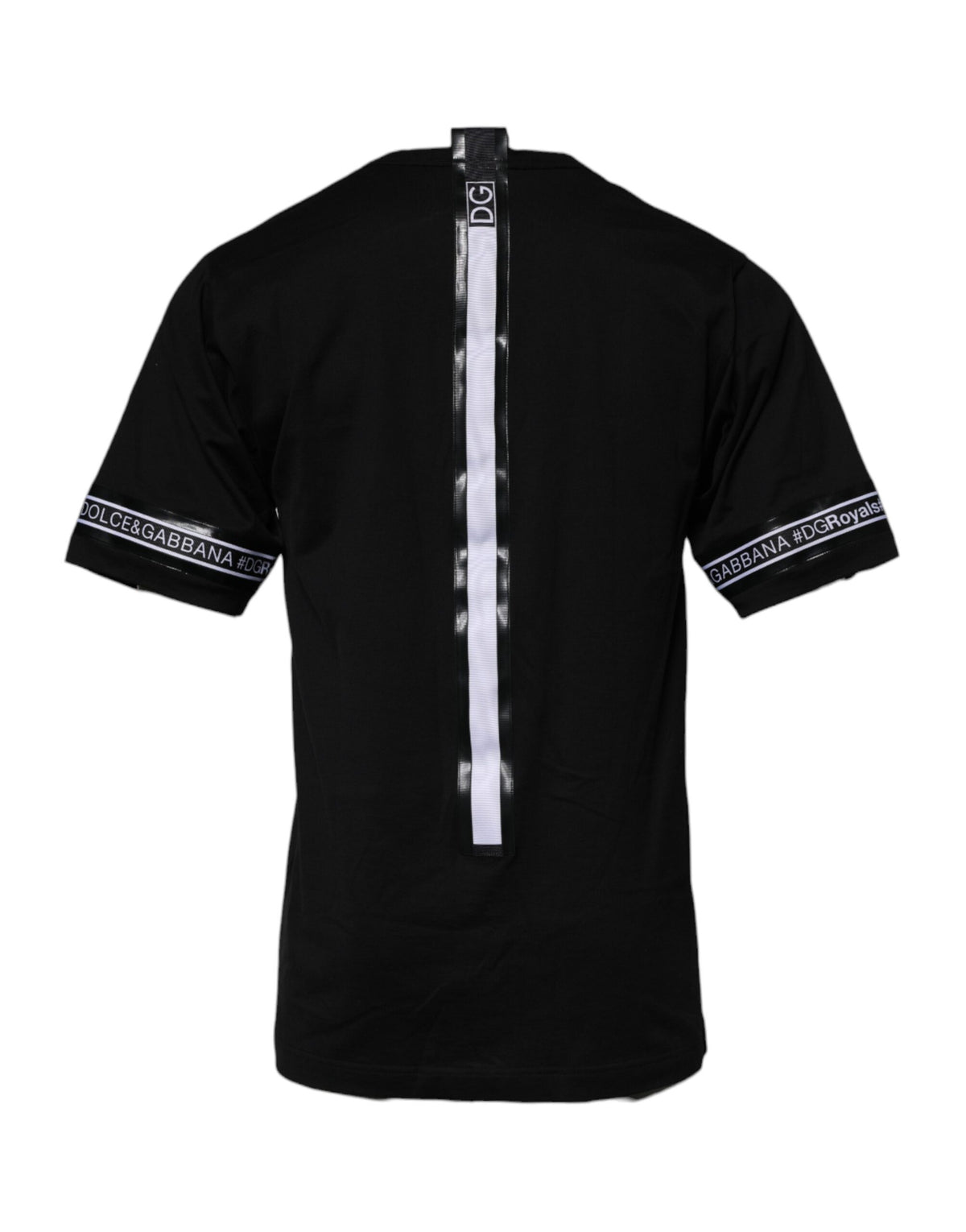 T-shirt Dolce &amp; Gabbana noir en coton à col rond #DGMILLENNIALS