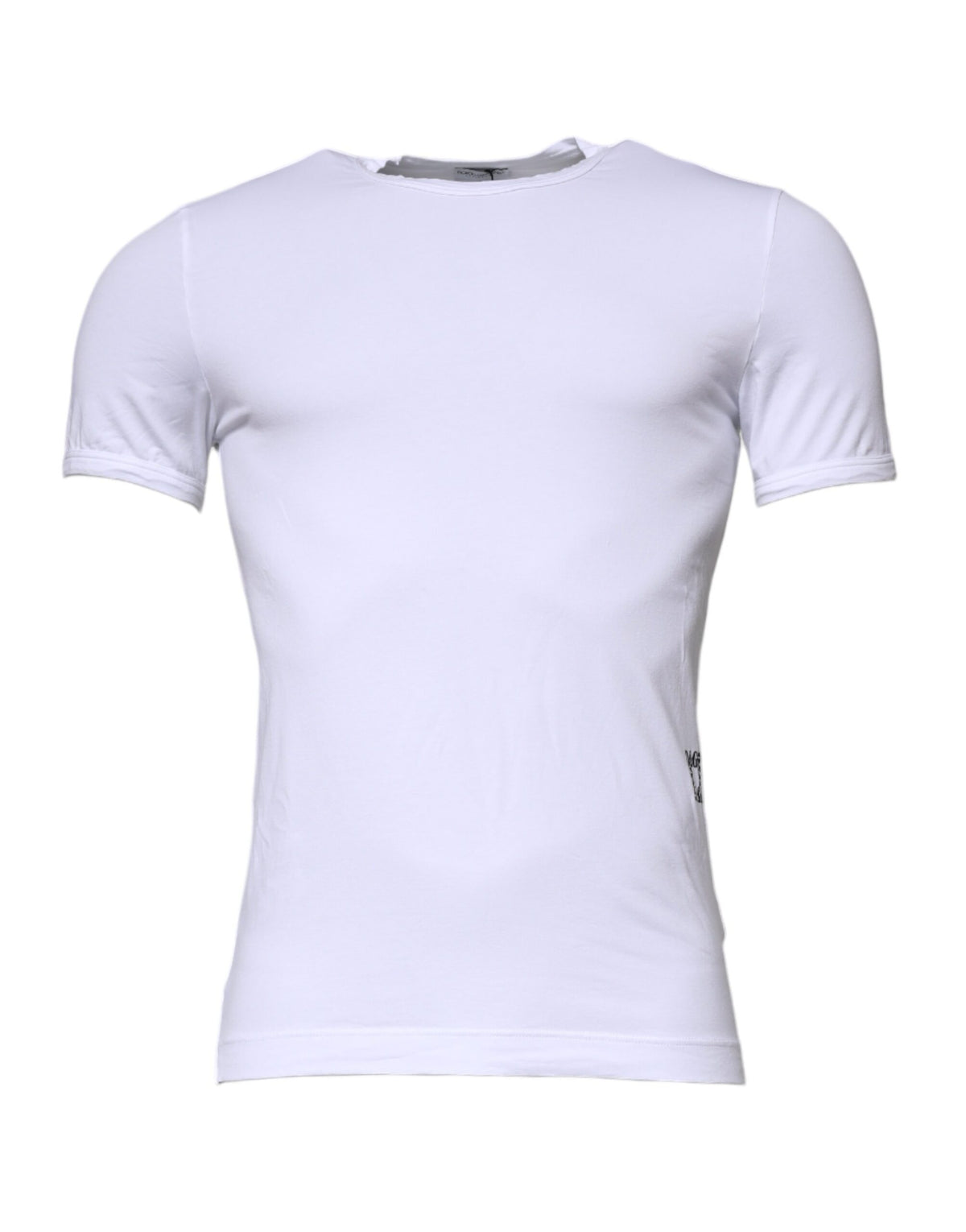 T-shirt sous-vêtement à col rond en coton extensible blanc de Dolce &amp; Gabbana