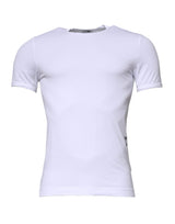 T-shirt sous-vêtement à col rond en coton extensible blanc de Dolce &amp; Gabbana