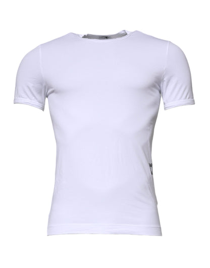 Dolce &amp; Gabbana wit stretch katoenen crewneck onderhemd