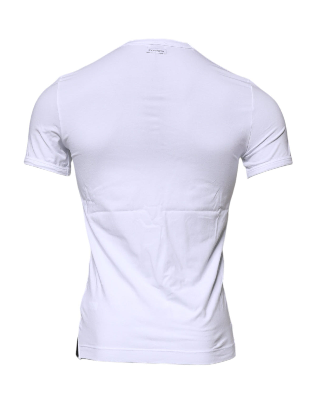 T-shirt sous-vêtement à col rond en coton extensible blanc de Dolce &amp; Gabbana