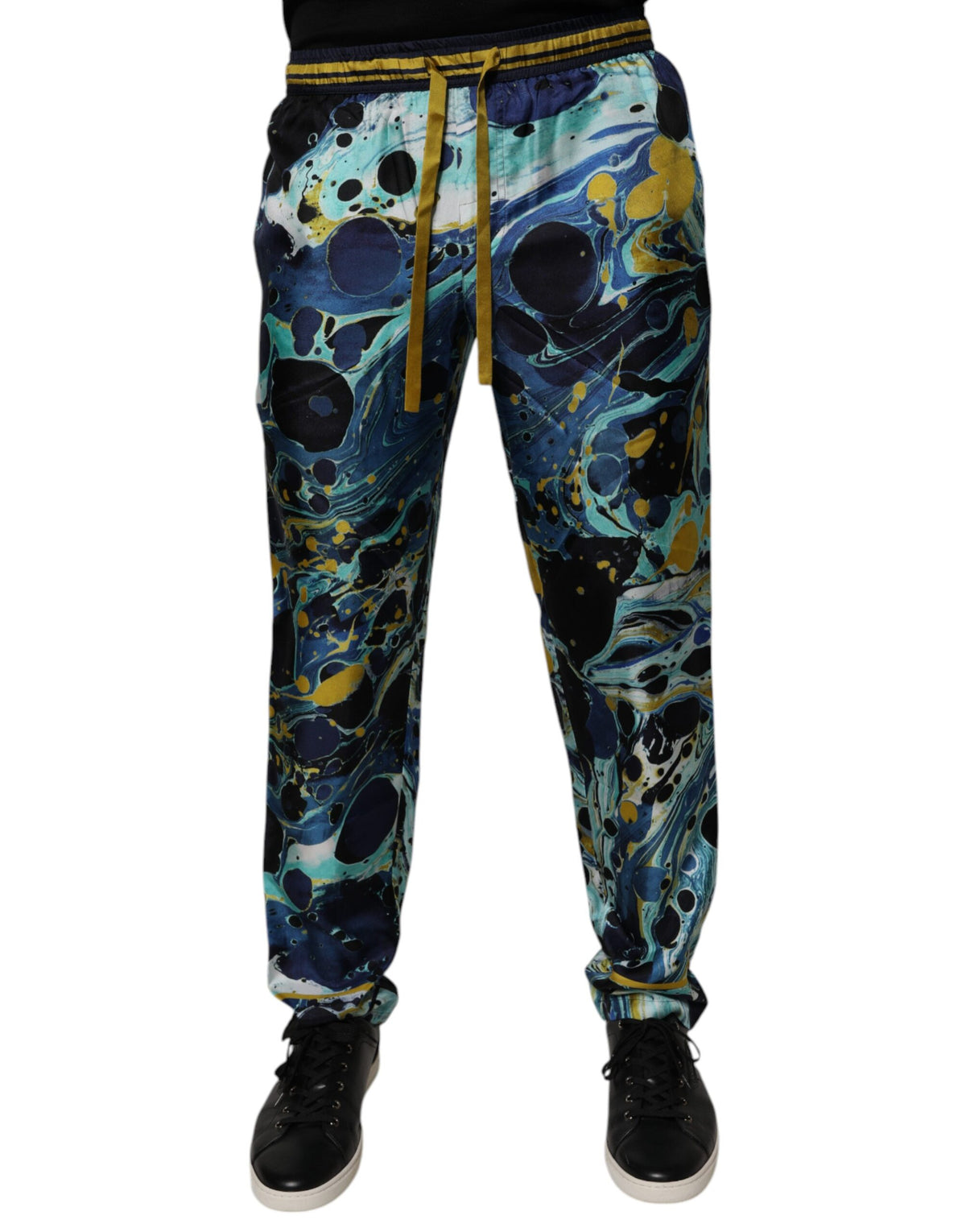 Pantalon de jogging en sweat multicolore à imprimé marbré Dolce &amp; Gabbana
