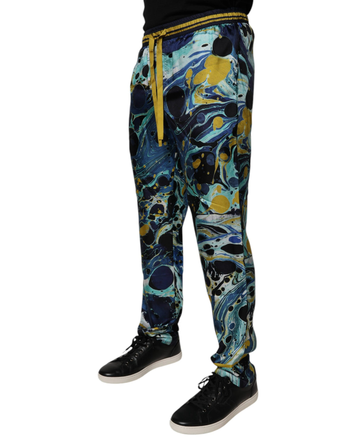 Pantalon de jogging en sweat multicolore à imprimé marbré Dolce &amp; Gabbana