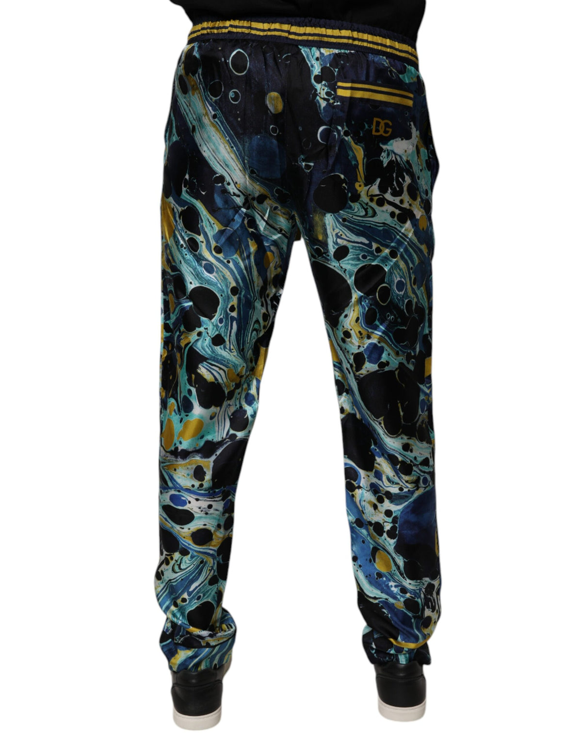 Pantalon de jogging en sweat multicolore à imprimé marbré Dolce &amp; Gabbana