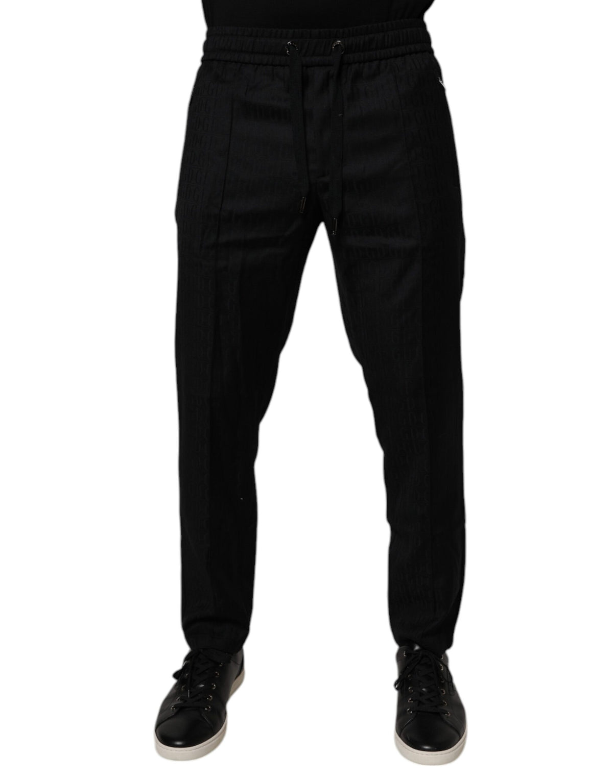 Pantalon de jogging en laine noire Dolce &amp; Gabbana