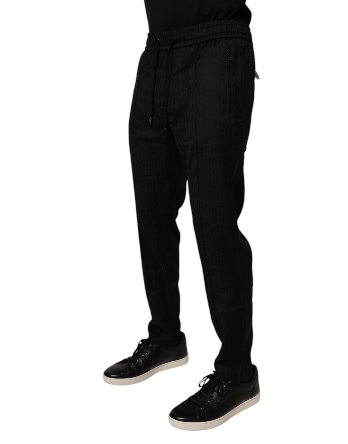 Pantalon de jogging en laine noire Dolce &amp; Gabbana