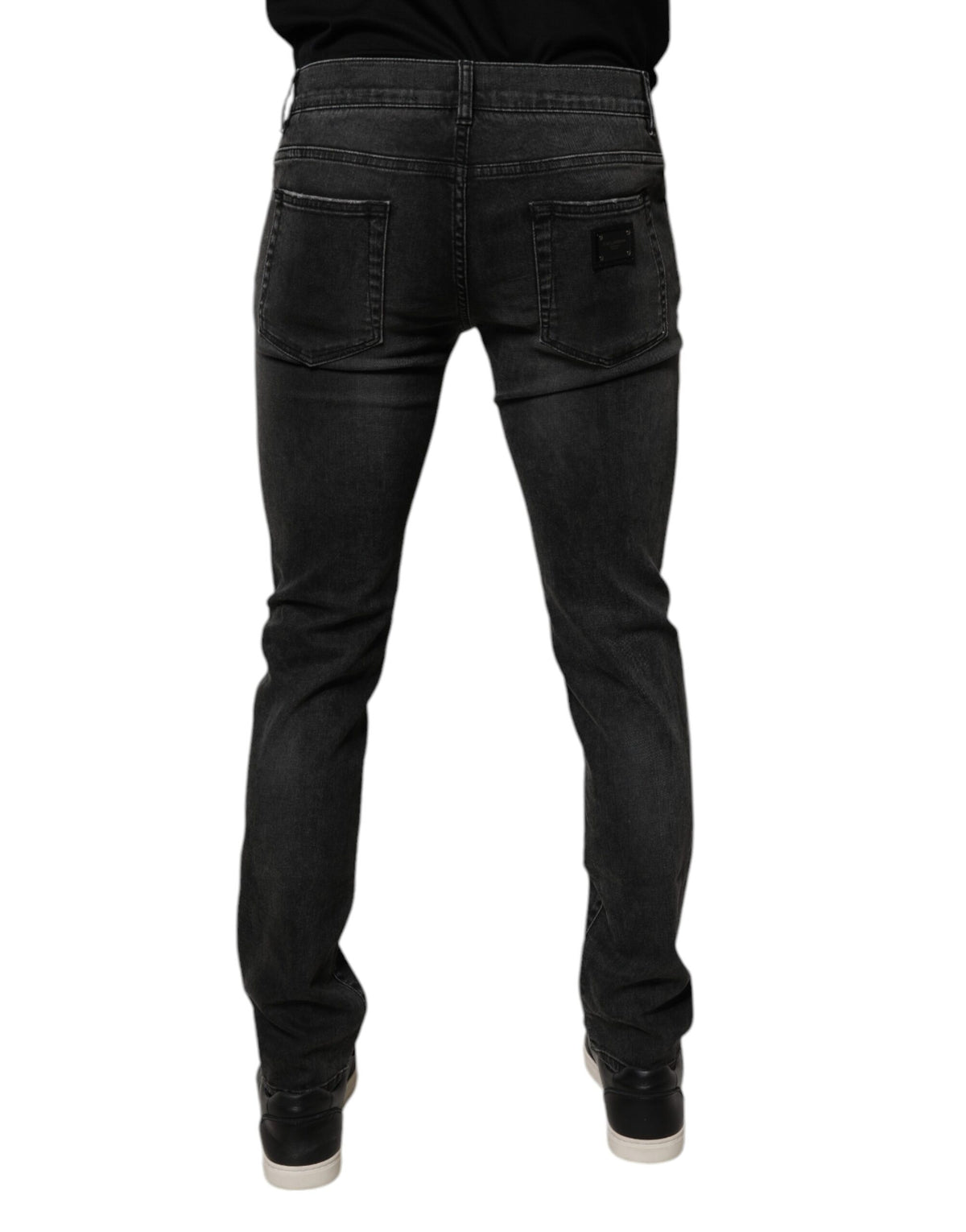 Jean slim en coton noir extensible pour homme de Dolce &amp; Gabbana
