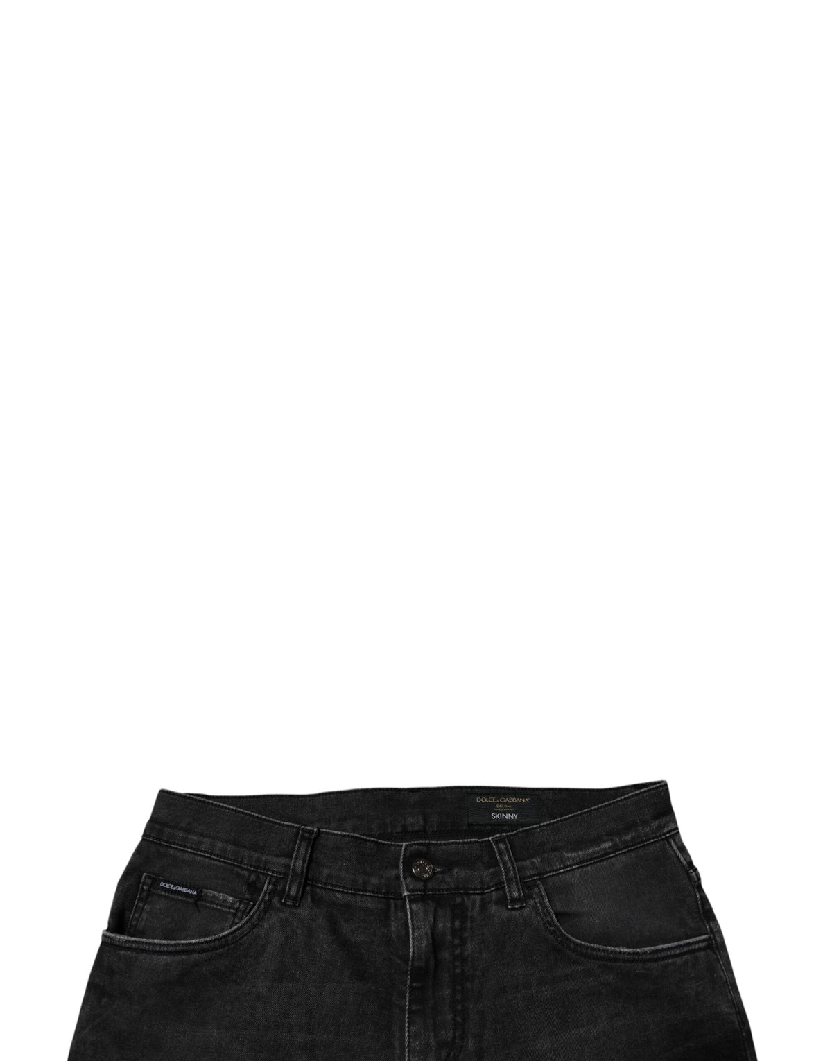 Jean slim en coton noir extensible pour homme de Dolce &amp; Gabbana