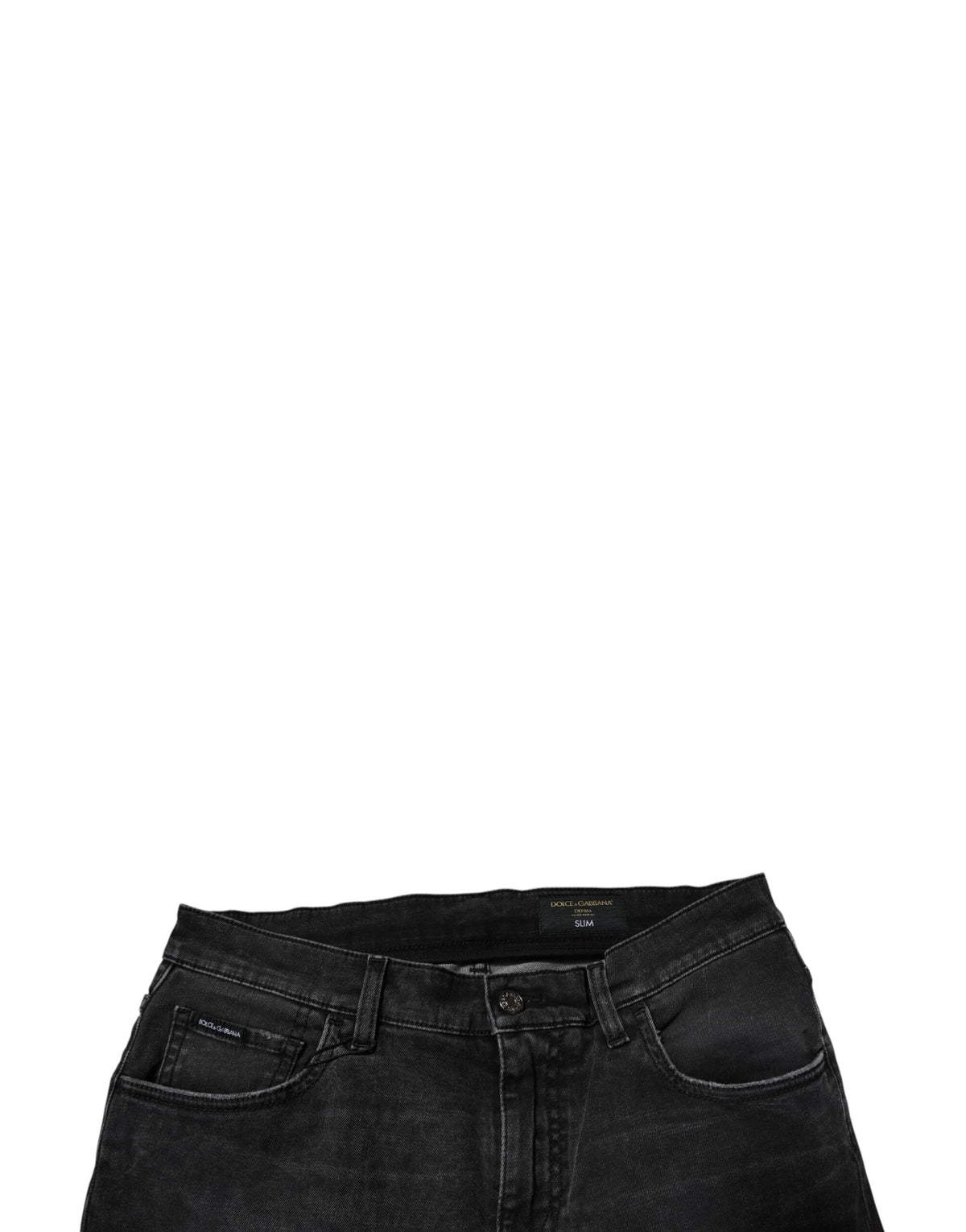 Jean slim en coton noir extensible pour homme de Dolce &amp; Gabbana
