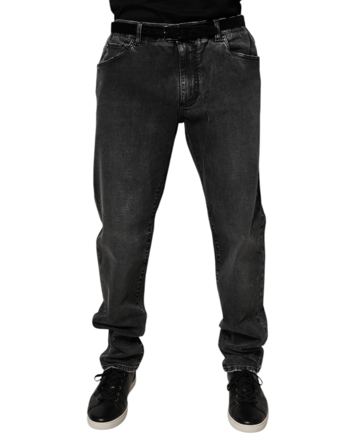 Jean slim en coton noir extensible pour homme de Dolce &amp; Gabbana