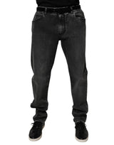 Jean slim en coton noir extensible pour homme de Dolce &amp; Gabbana