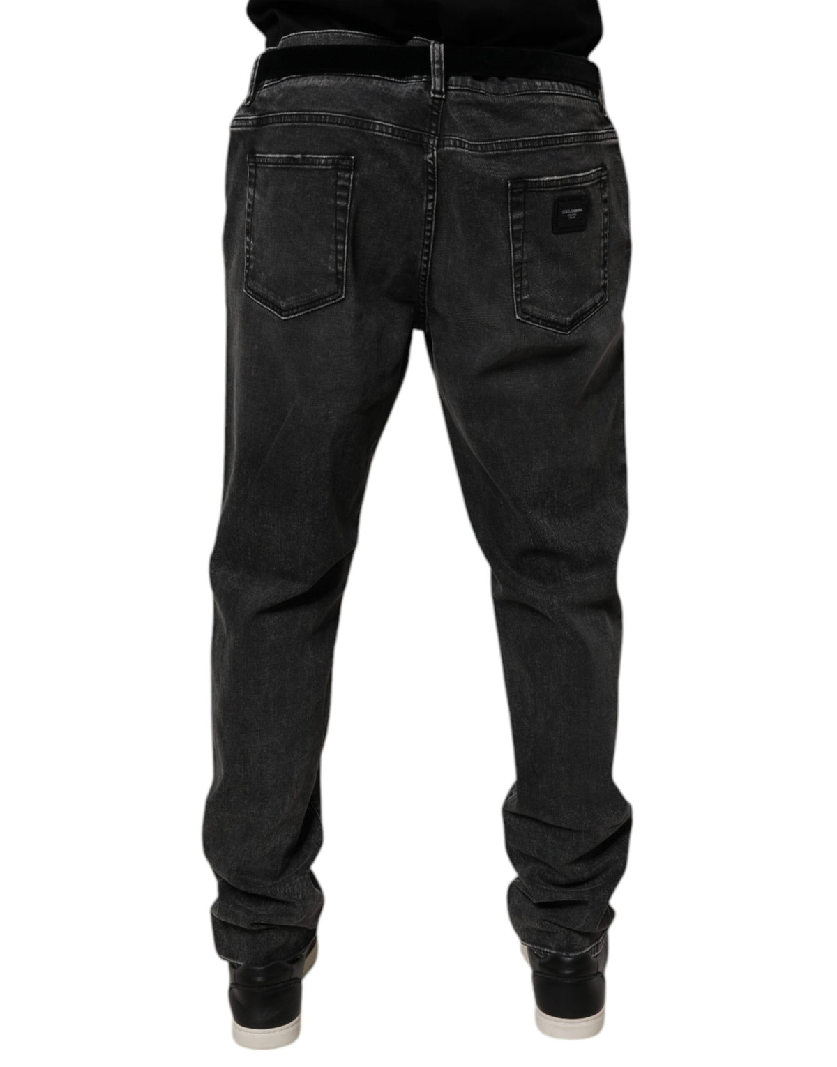 Jean slim en coton noir extensible pour homme de Dolce &amp; Gabbana