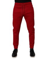 Pantalons de jogging en coton rouge Dolce &amp; Gabbana