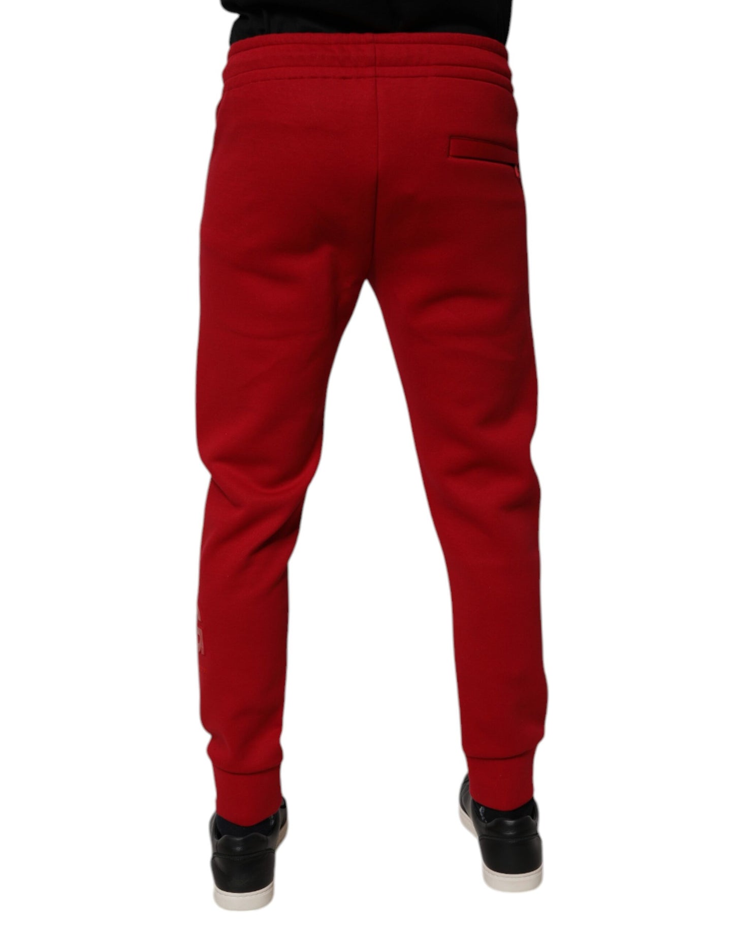 Pantalons de jogging en coton rouge Dolce & Gabbana