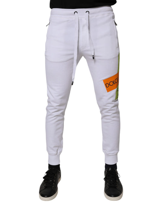 Dolce & Gabbana Joggingbroek van wit katoen met logo