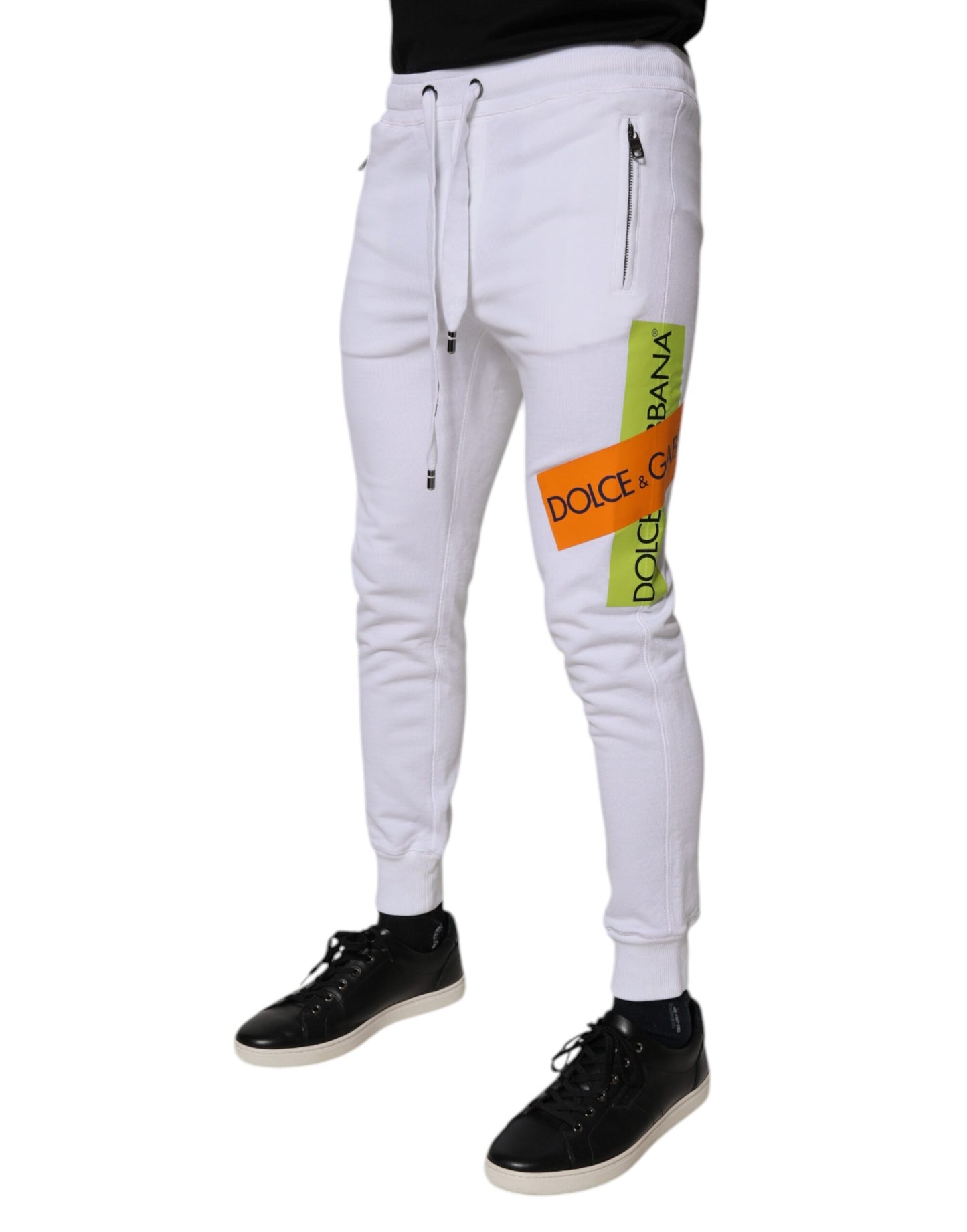 Dolce & Gabbana Joggingbroek van wit katoen met logo