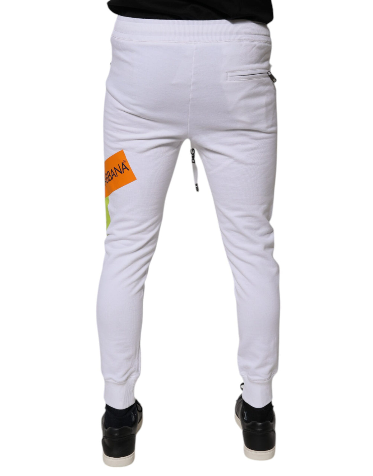 Pantalon de jogging en coton blanc avec logo Dolce &amp; Gabbana