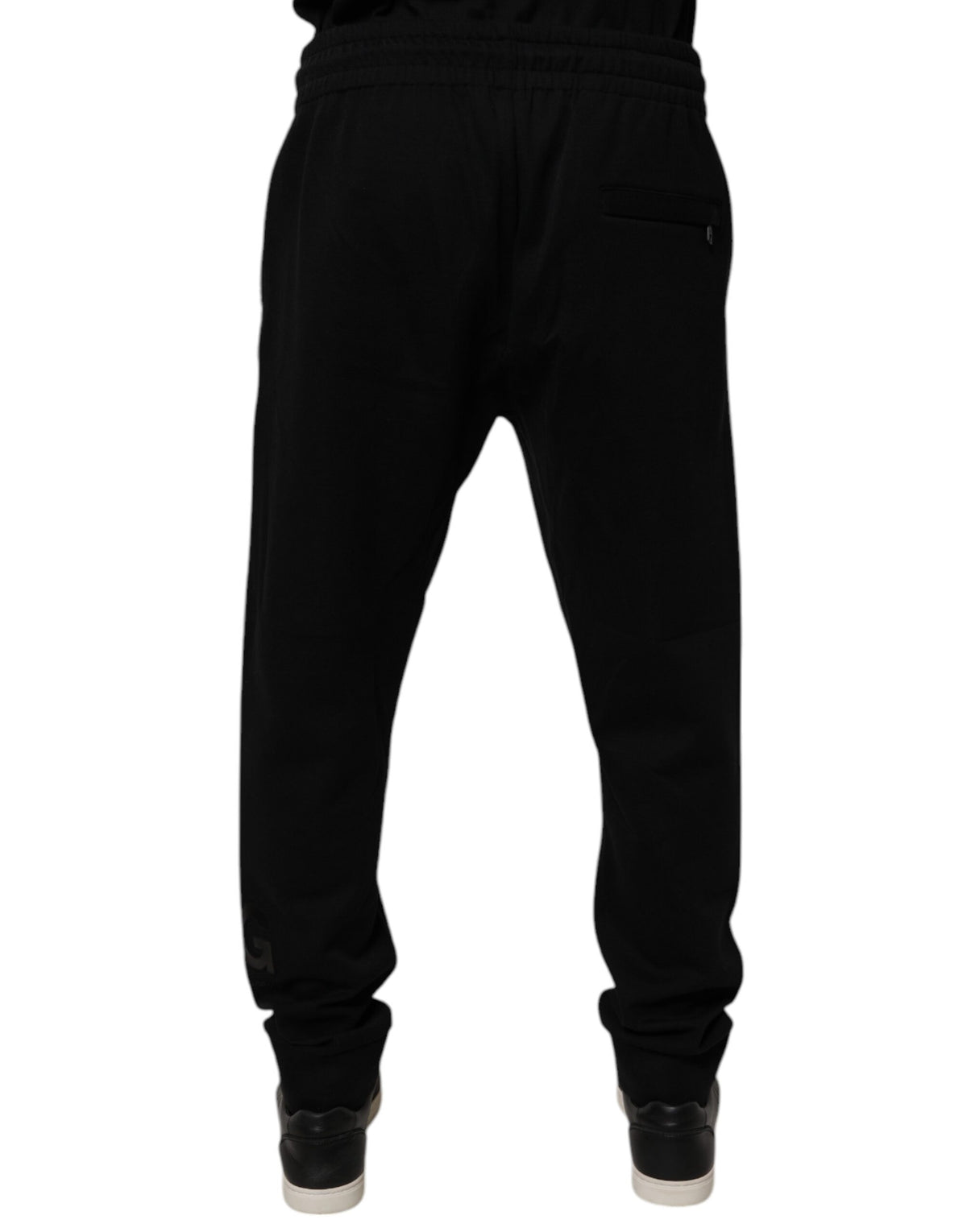 Pantalons de jogging en coton noir Dolce &amp; Gabbana
