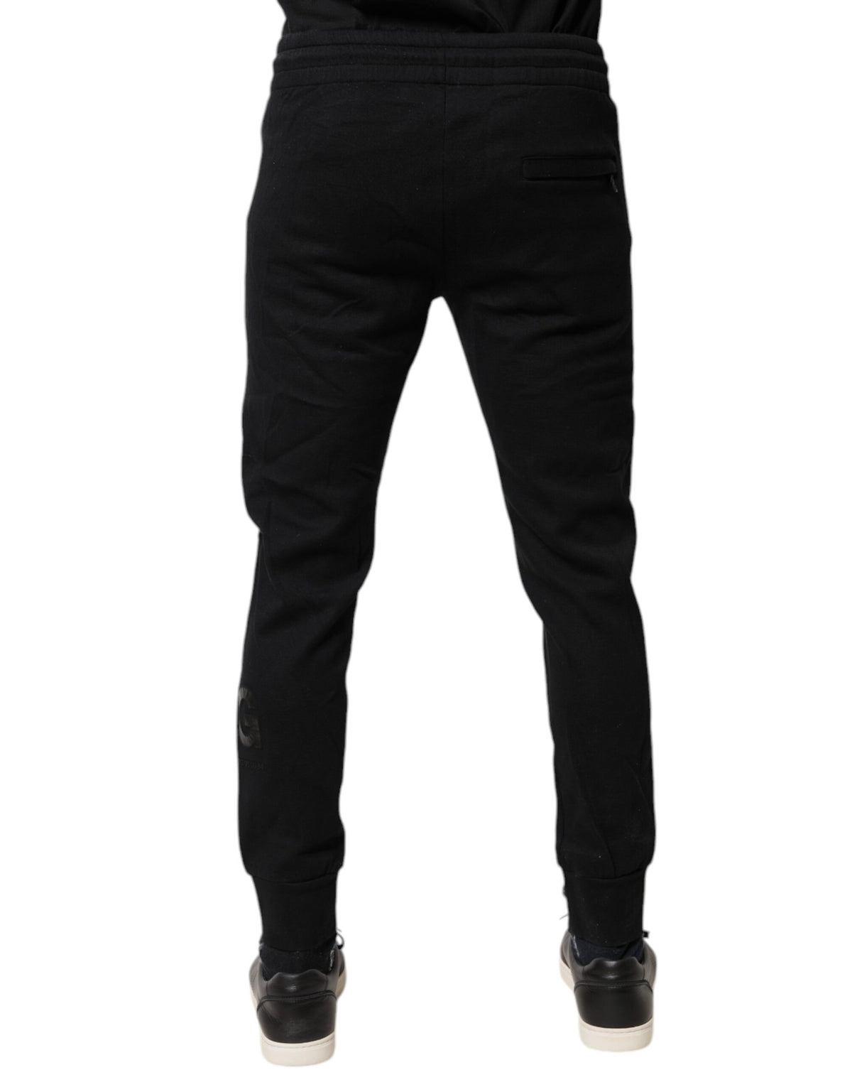 Pantalons de jogging en coton noir Dolce &amp; Gabbana