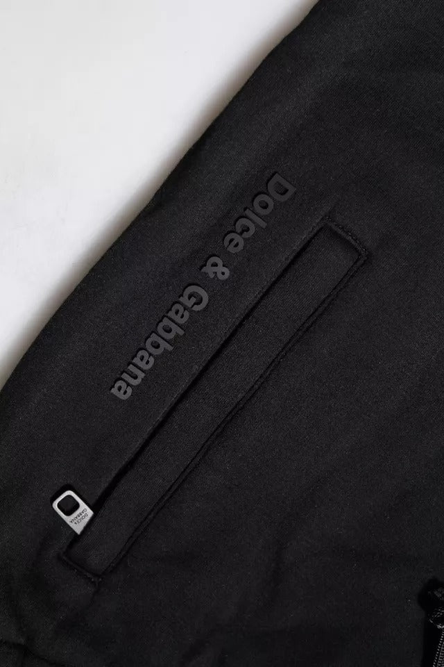 Pantalons de jogging en coton noir Dolce &amp; Gabbana