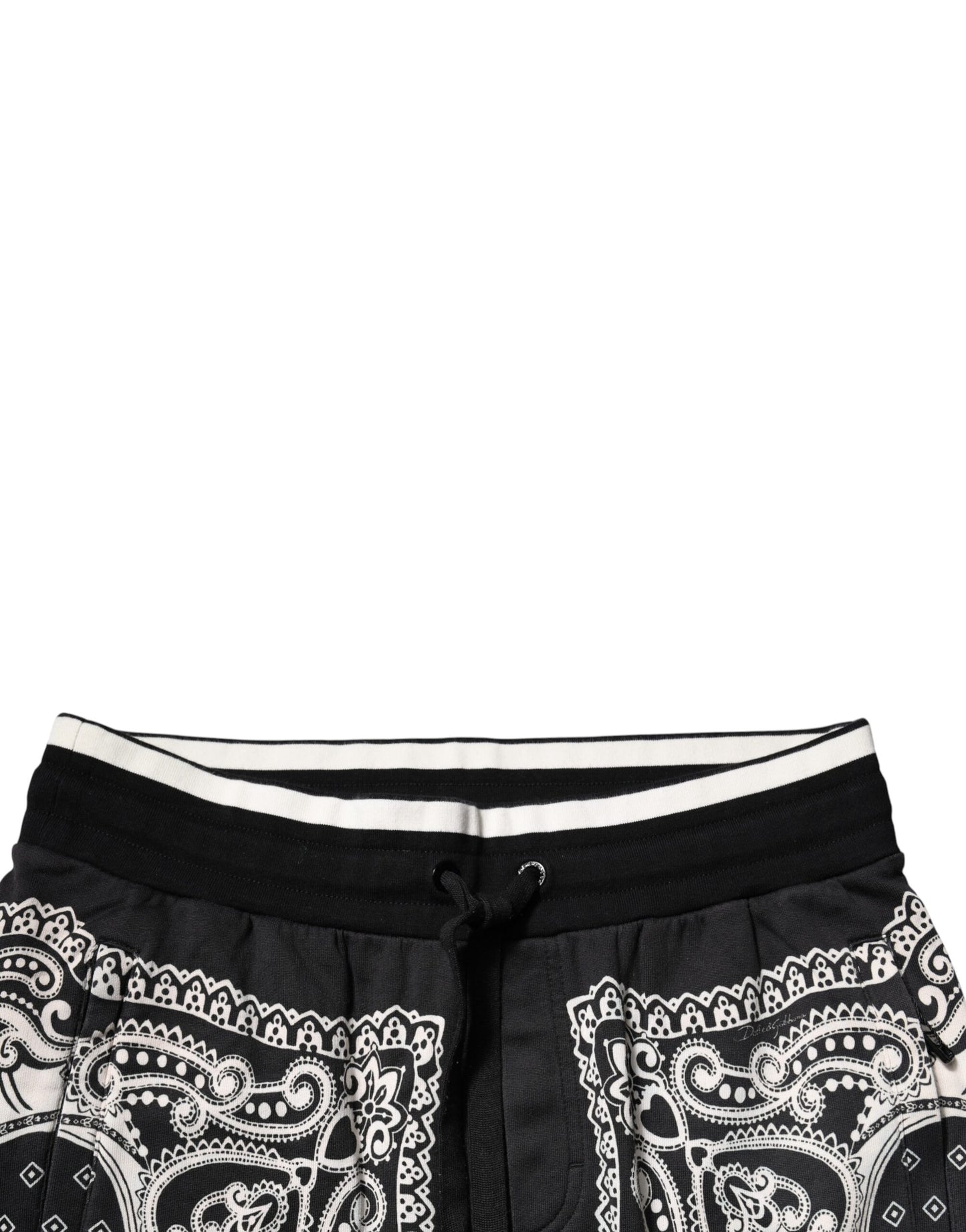 Dolce & Gabbana zwarte joggingbroek van katoen met bandana-print