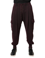 Pantalon cargo jogger en coton violet foncé de Dolce &amp; Gabbana