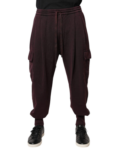 Dolce &amp; Gabbana Cargo Joggingbroek van Donkerpaarse Katoen