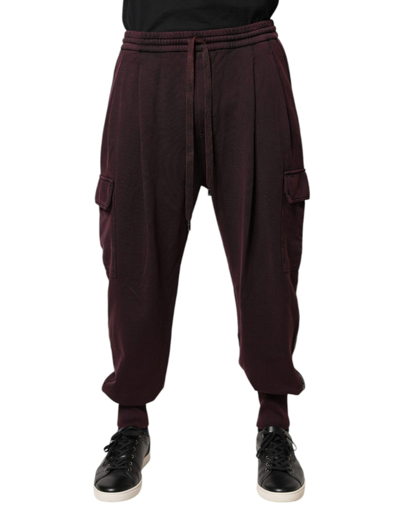 Dolce &amp; Gabbana Cargo Joggingbroek van Donkerpaarse Katoen