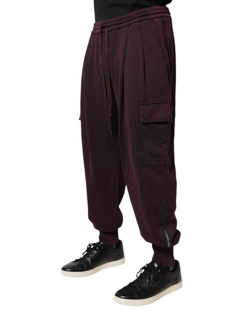 Dolce &amp; Gabbana Cargo Joggingbroek van Donkerpaarse Katoen