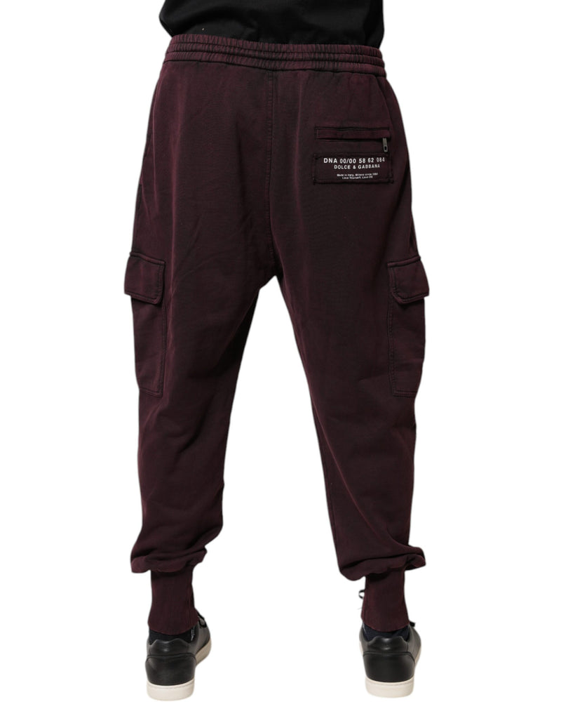 Dolce &amp; Gabbana Cargo Joggingbroek van Donkerpaarse Katoen
