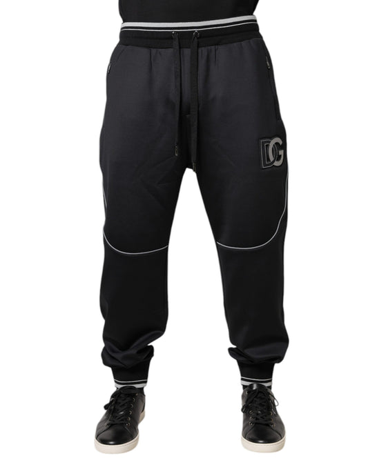 Dolce & Gabbana zwarte polyester joggingbroek met logo