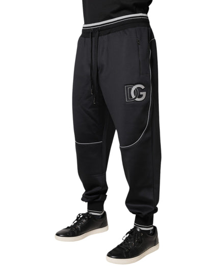 Dolce & Gabbana zwarte polyester joggingbroek met logo