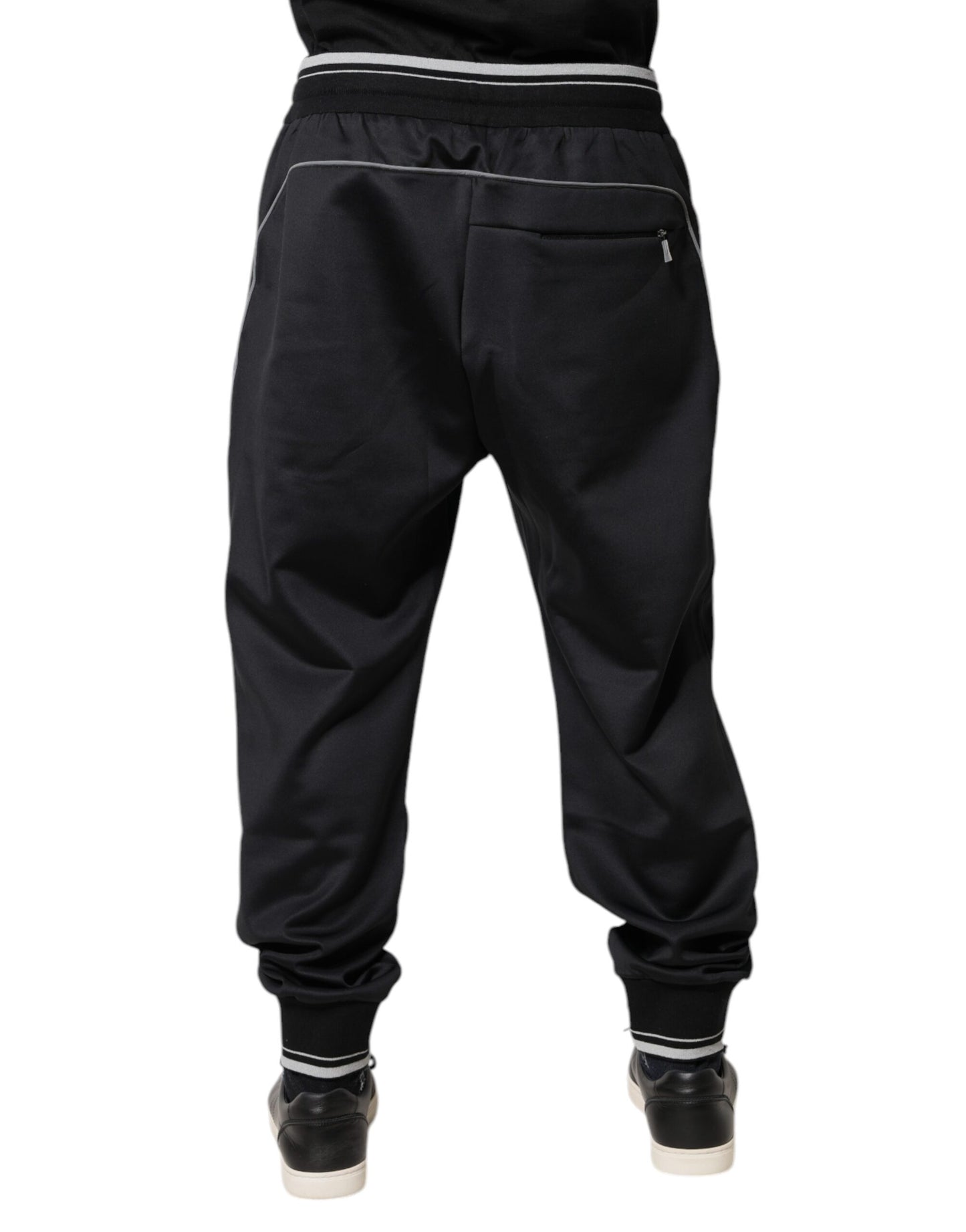 Dolce & Gabbana zwarte polyester joggingbroek met logo