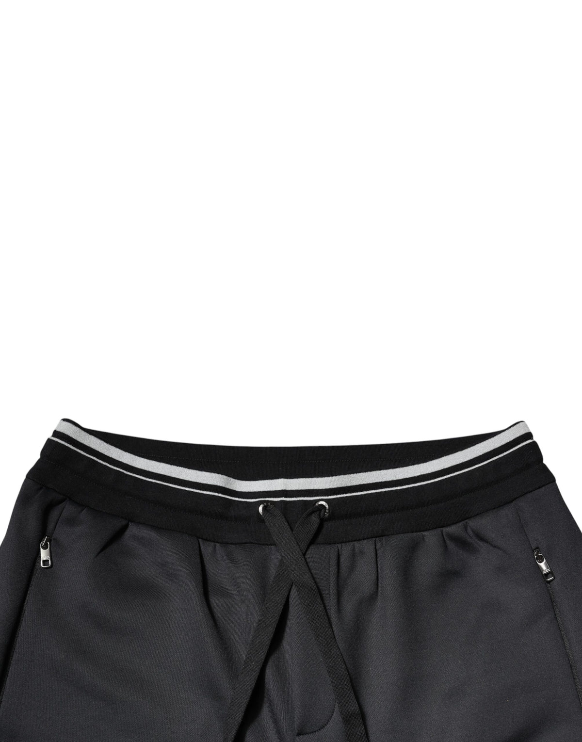 Pantalon de jogging en polyester noir avec logo Dolce &amp; Gabbana