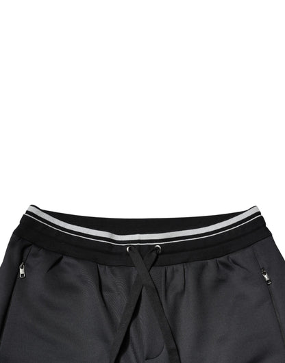 Dolce & Gabbana zwarte polyester joggingbroek met logo