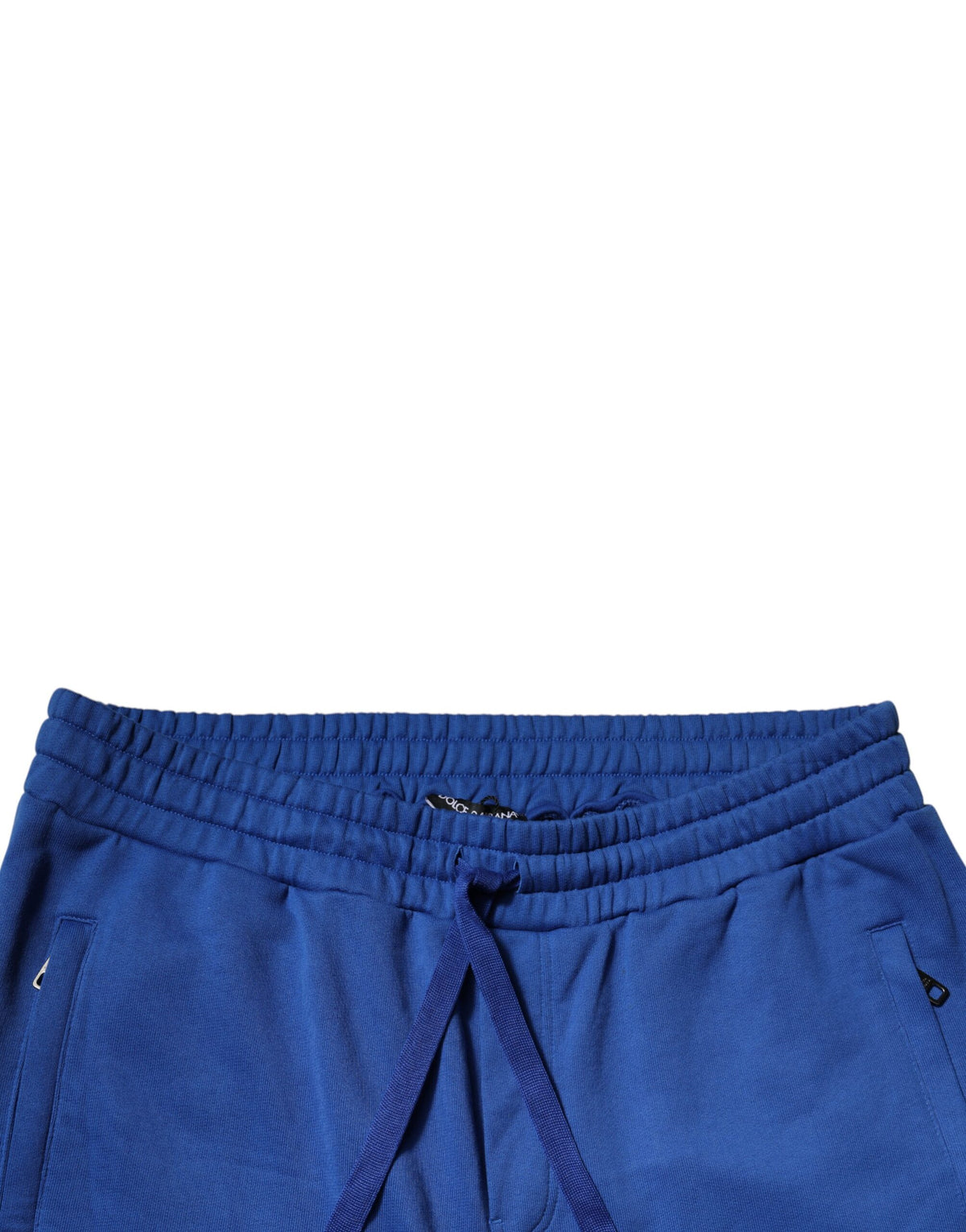 Pantalon de jogging taille mi-hauteur en coton bleu de Dolce &amp; Gabbana