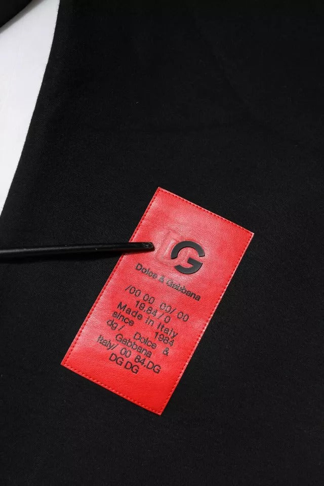 Pantalon de jogging en coton avec patch logo noir Dolce &amp; Gabbana