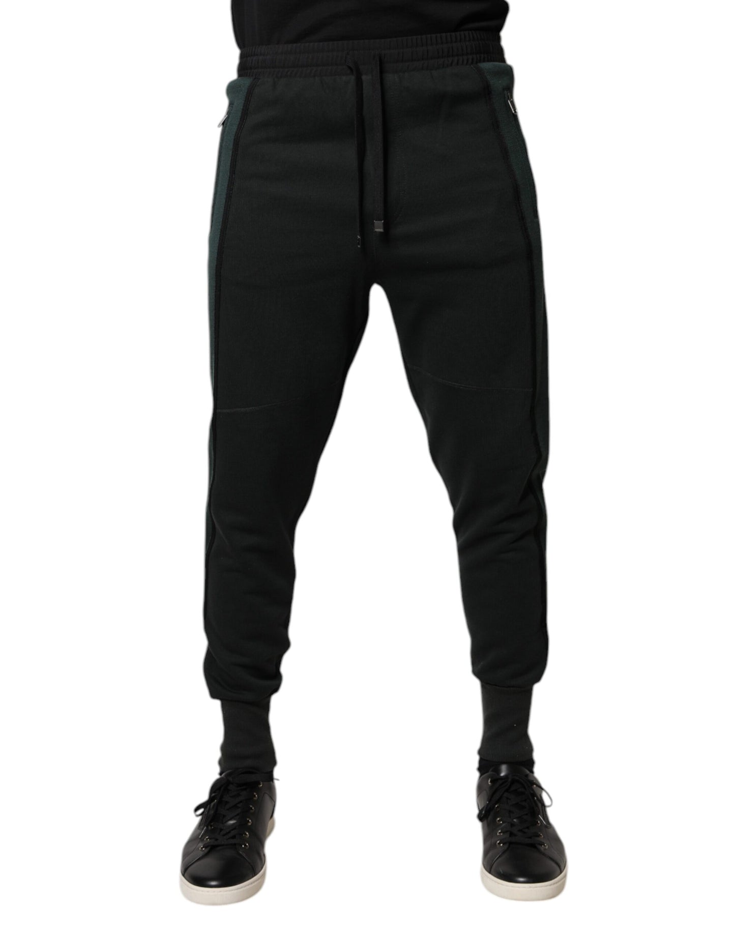 Pantalon de jogging en coton mélangé noir Dolce &amp; Gabbana